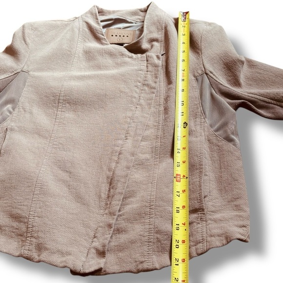 Blank NYC Beige Tan Moto-Style Jacket – Size Large - Picture 7 of 11